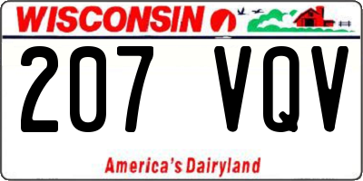 WI license plate 207VQV