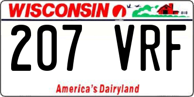 WI license plate 207VRF