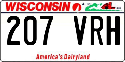 WI license plate 207VRH