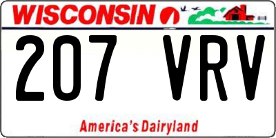 WI license plate 207VRV