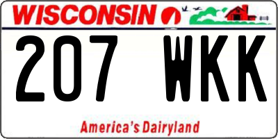 WI license plate 207WKK