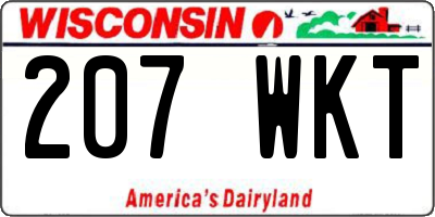 WI license plate 207WKT