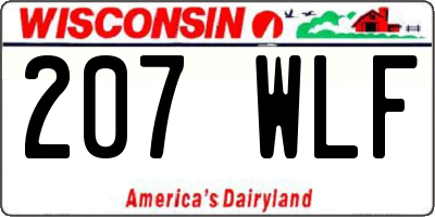 WI license plate 207WLF