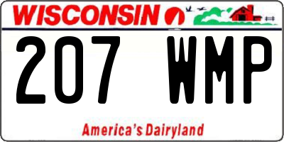 WI license plate 207WMP