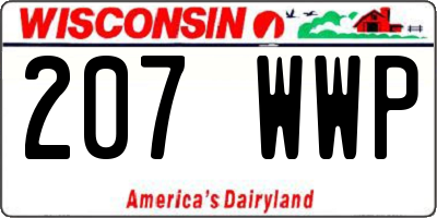 WI license plate 207WWP