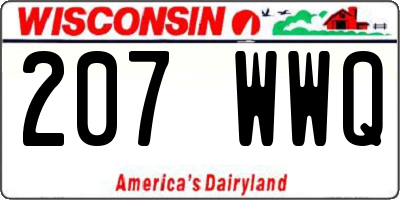 WI license plate 207WWQ
