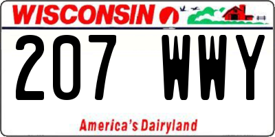 WI license plate 207WWY