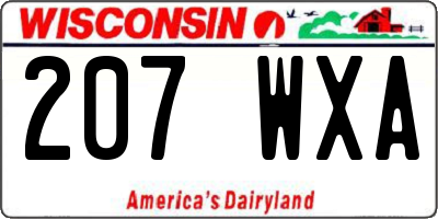 WI license plate 207WXA