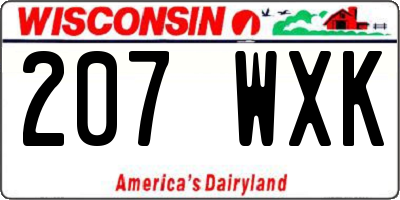 WI license plate 207WXK