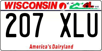 WI license plate 207XLU