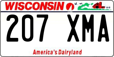 WI license plate 207XMA