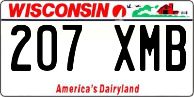 WI license plate 207XMB