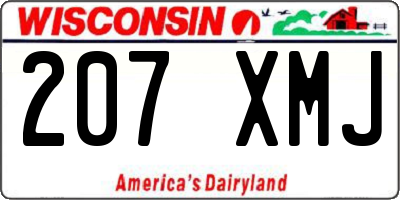 WI license plate 207XMJ