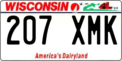 WI license plate 207XMK