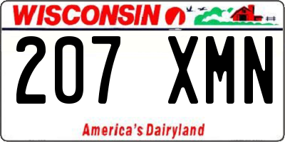 WI license plate 207XMN