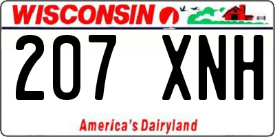 WI license plate 207XNH