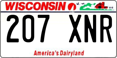 WI license plate 207XNR