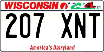 WI license plate 207XNT