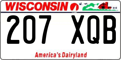 WI license plate 207XQB