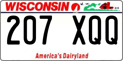 WI license plate 207XQQ
