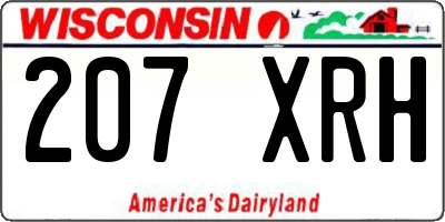 WI license plate 207XRH