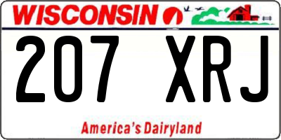 WI license plate 207XRJ