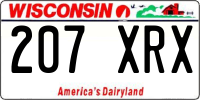 WI license plate 207XRX