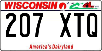 WI license plate 207XTQ