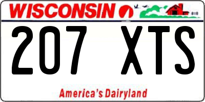 WI license plate 207XTS