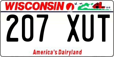 WI license plate 207XUT