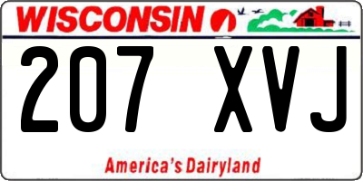 WI license plate 207XVJ