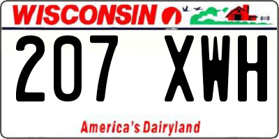 WI license plate 207XWH