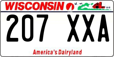 WI license plate 207XXA