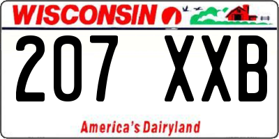 WI license plate 207XXB