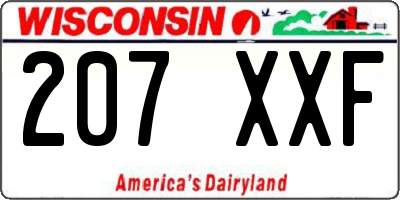 WI license plate 207XXF