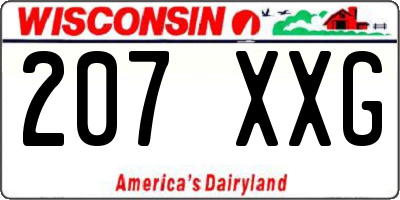 WI license plate 207XXG
