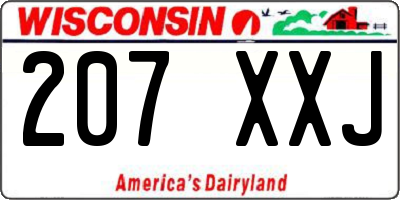 WI license plate 207XXJ