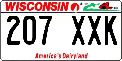 WI license plate 207XXK