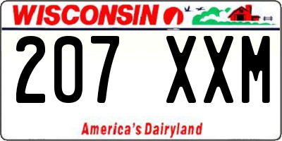 WI license plate 207XXM