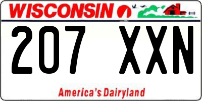 WI license plate 207XXN