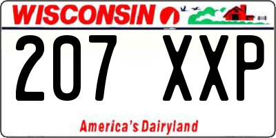 WI license plate 207XXP