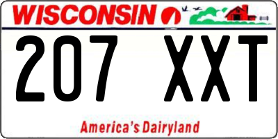 WI license plate 207XXT