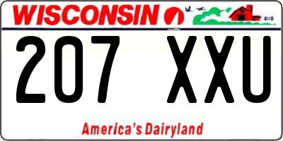 WI license plate 207XXU
