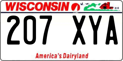 WI license plate 207XYA