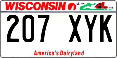 WI license plate 207XYK
