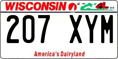 WI license plate 207XYM