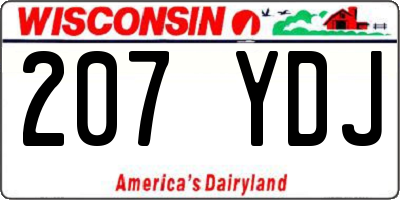 WI license plate 207YDJ