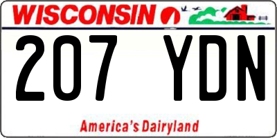 WI license plate 207YDN