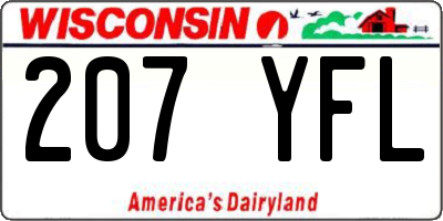 WI license plate 207YFL