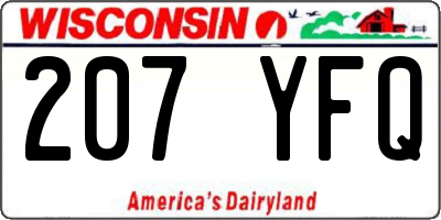 WI license plate 207YFQ